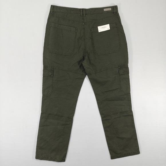 Adriano Goldschmied Men's Pants THE TRAVAIL Utility Pant Green Cotton Linen 33 - Picture 5 of 10